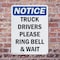 Signmission Truck Drivers Please Ring Bell And Wait OSHA Notice Sign, Plastic, 7in W x 10in L, 2PK OS-2PACK-NS-P-710-V-16766 - alternate 3